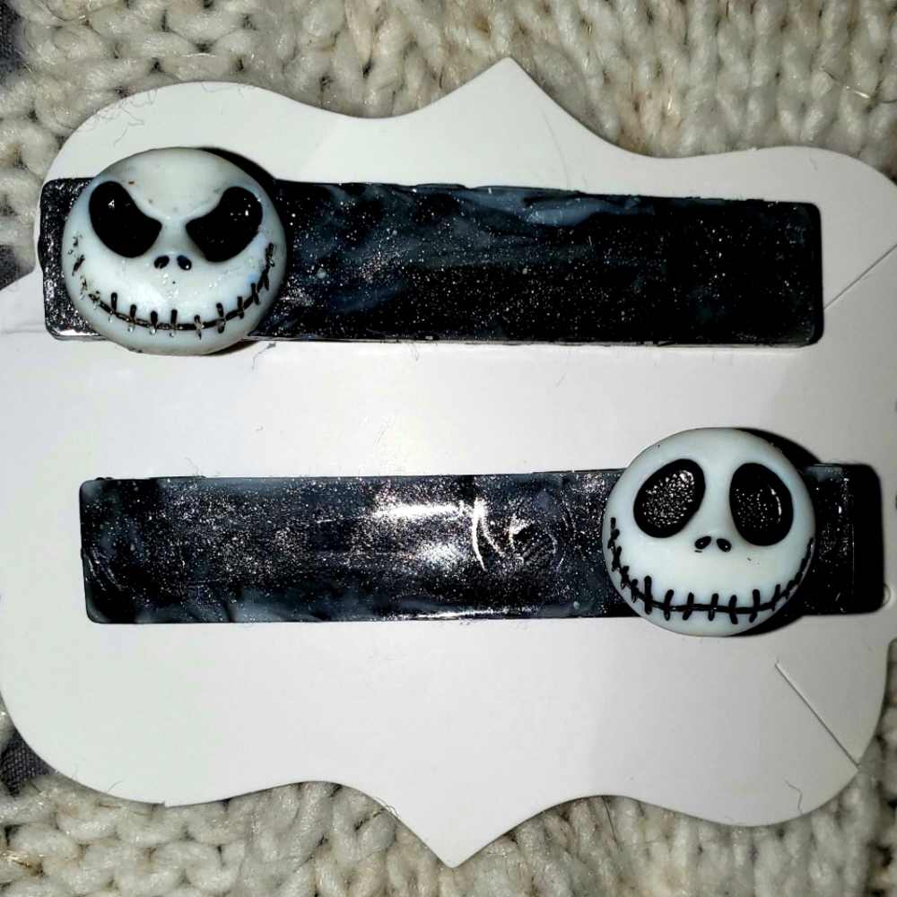 Jack skellington barrettes